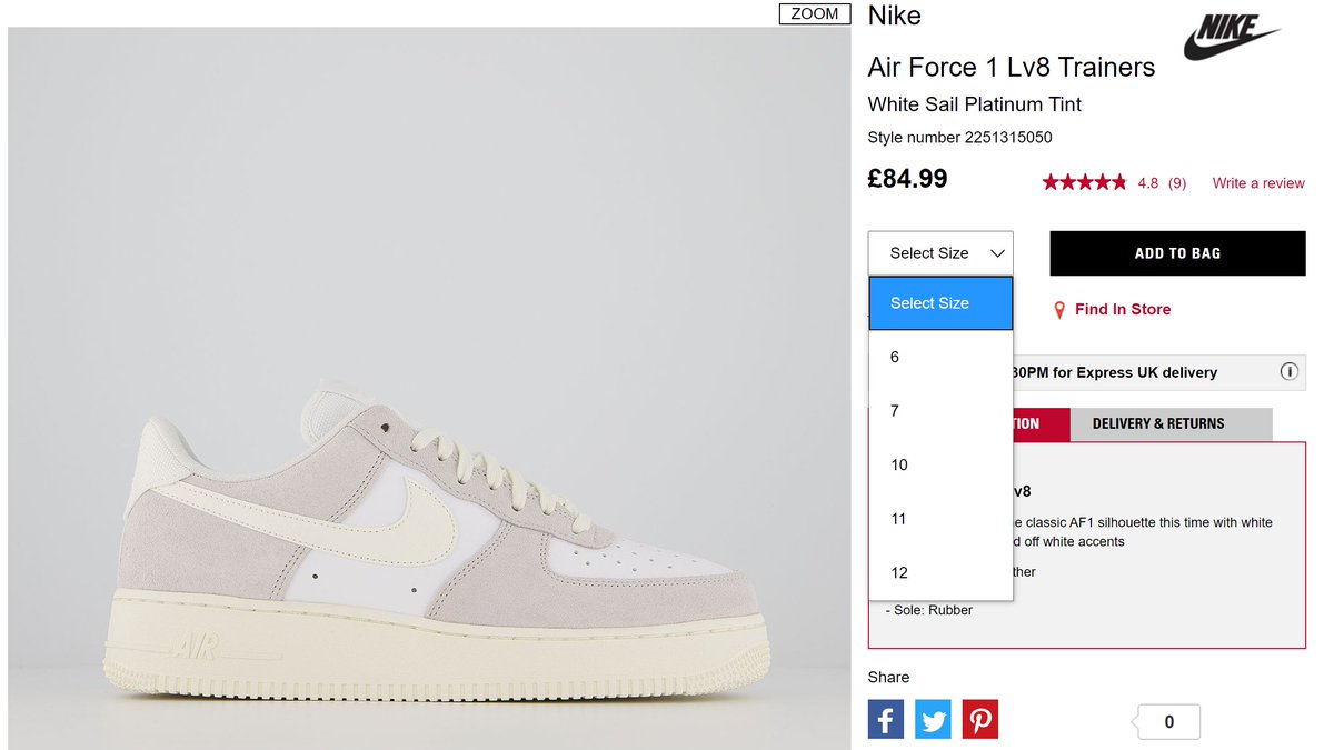 Almost gone The Nike Air Force 1 LV8 