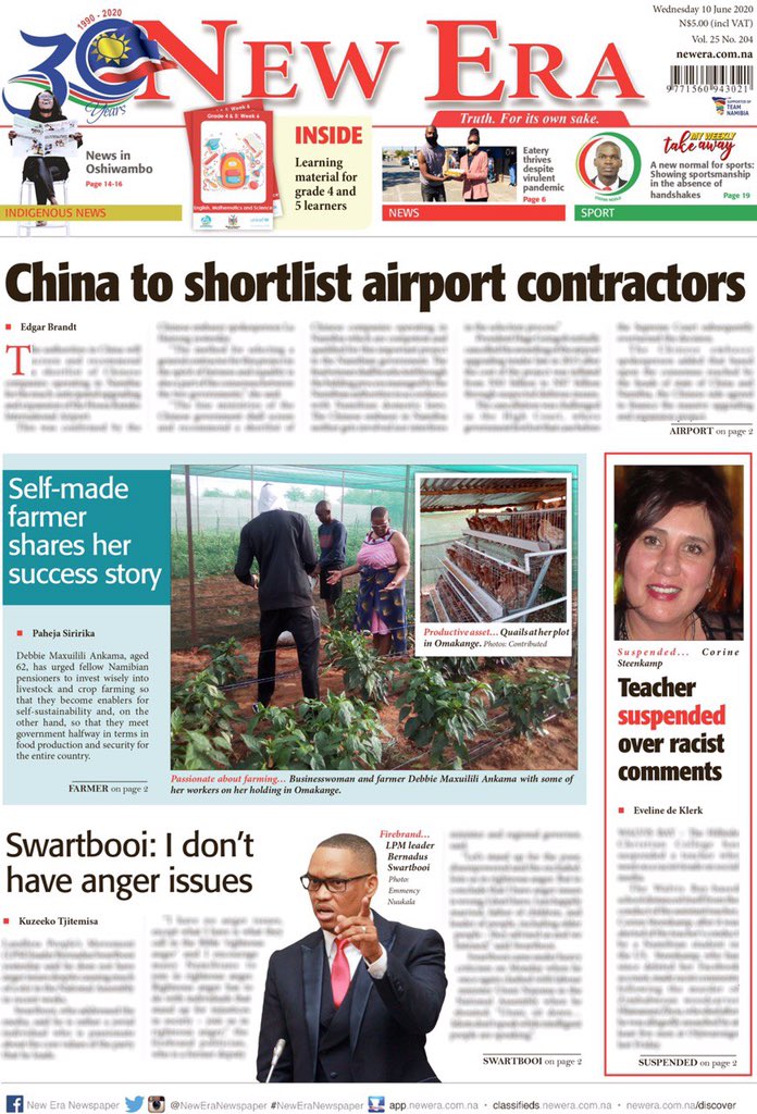 New Era Newspaper on Twitter "Tomorrow’s front page and learning material…