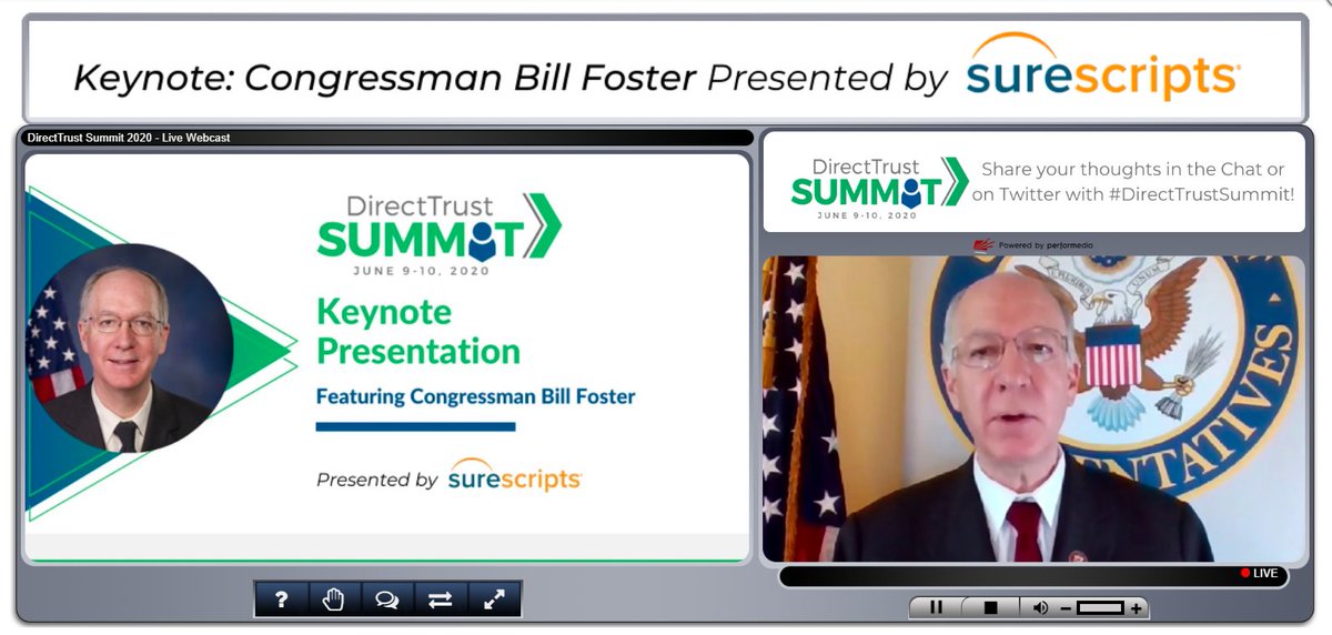 iShareMedical's tweet photo. "A person needs to be able to say here's my #uniqueidentifier and I want every piece of data that is out there on me. Then it is my choice to revoke access to my data." @RepBillFoster @DirectTrustorg #DirectTrustSummit https://t.co/opPpwgUP4o