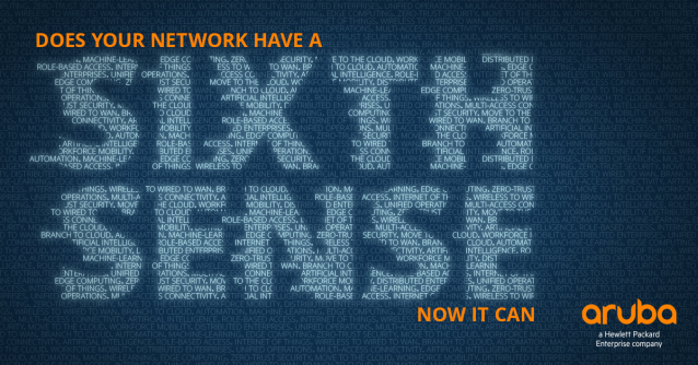 twerje's tweet photo. Free your networks from their human constraints so your organization can compete at digital speeds. Meet #ArubaESP. https://t.co/trshPttrtT https://t.co/rbX7vDUMwX