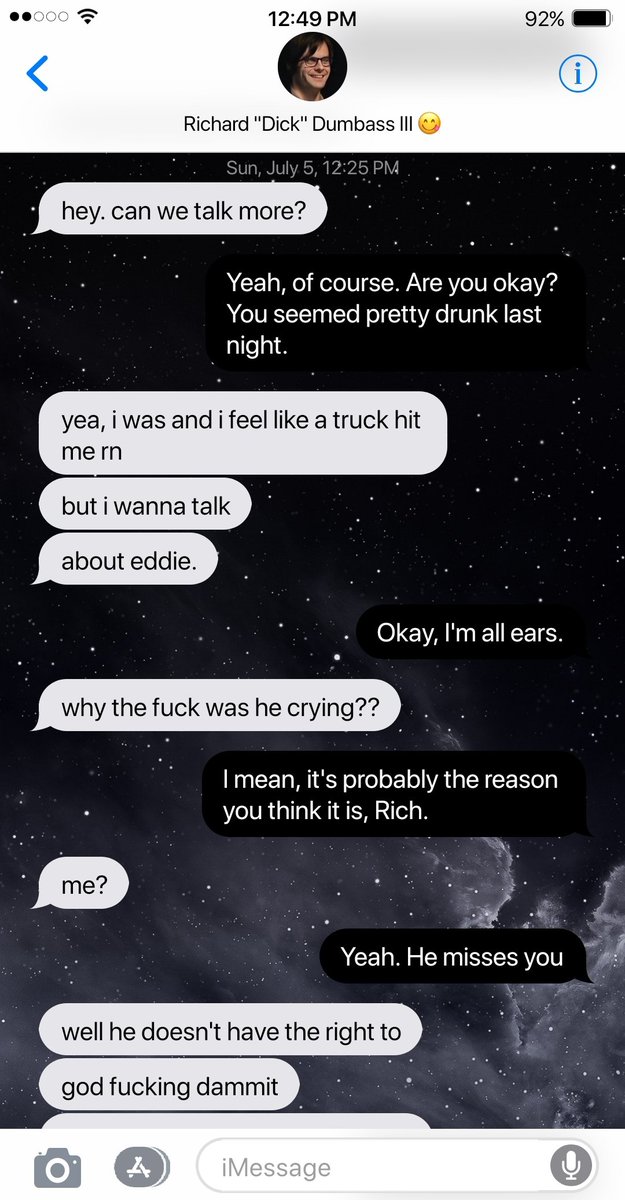 156 》 it's complicated tw intoxication mention( bill's phone )