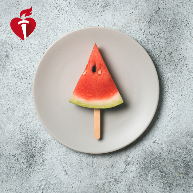 Forget the sugary popsicles and calorie-rich ice cream. Summer is all about the heart-healthy fresh fruit like watermelon. Whether you slice it or dice it, watermelon contains only 46 calories per cup and is high in vitamin C, vitamin A and has many other benefits like lycopene.