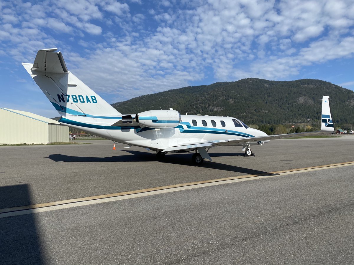 tamarackaero's tweet photo. Check out Clay’s jet arriving in Sandpoint ready for his #ActiveWinglet installation. Clay uses his #CessnaCitation for business across the country and is looking forward to seeing the fuel savings benefits only #TeamTamarack can offer. https://t.co/7yTosvxmkm