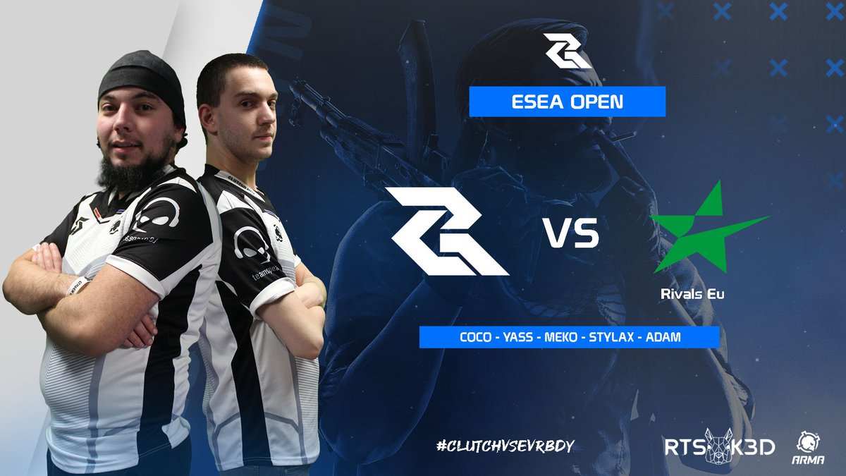 ClutchRayn's tweet photo. Ce soir, c'est match ! ⚔️
Retrouver notre équipe #CSGO en #Eseaopen à 20H contre #RivalsEu
Venez les soutenir, ils sont tout proche des Play-Off.
https://t.co/GsO84L5ITn 👈
#ClutchVsEvrBdy ⚪️⚫️🔵 https://t.co/olk9q2B3Bw