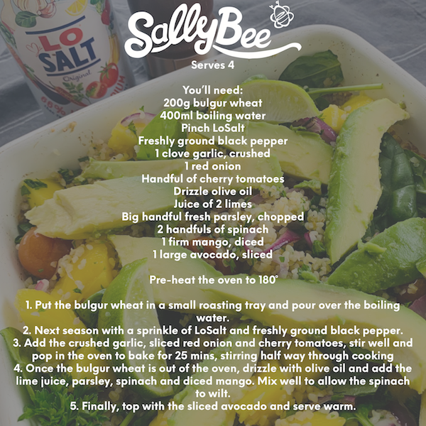 sallybeelicious's tweet photo. #AD [In Partnership with @LoSaltUK] ⁣
⁣
Warm Bulgar Wheat and Mango Salad 😍💛⁣
⁣
Delicious, Healthy &amp; Vegan 👏🏼⁣
 
Enjoy! ❤️🐝⁣
⁣
#losalt @LoSaltUK #seasonwithsense #sallybee #sallybeelicious #motivation #healthy #healthyfood #goodfood https://t.co/h1QWc4gb3M