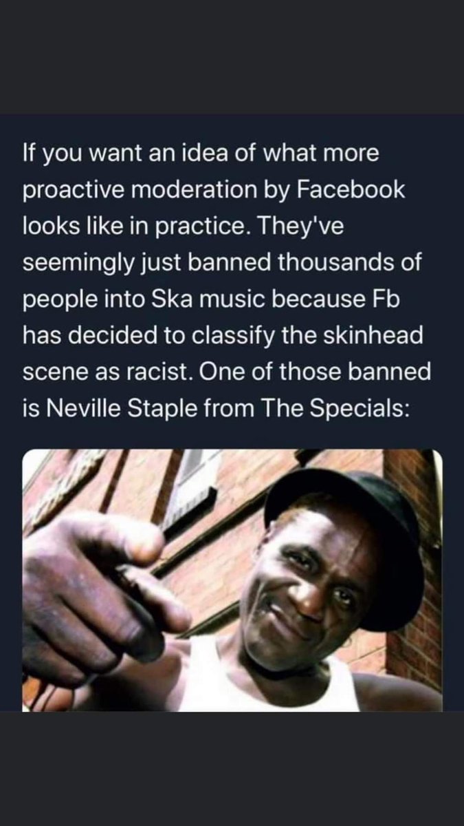 DarrylMagher's tweet photo. What are Facebook playing at? Do they know anything about Ska, Trojan, Spirit of 69, 2Tone etc ? Just more nonsense! https://t.co/HyAPsSzCop