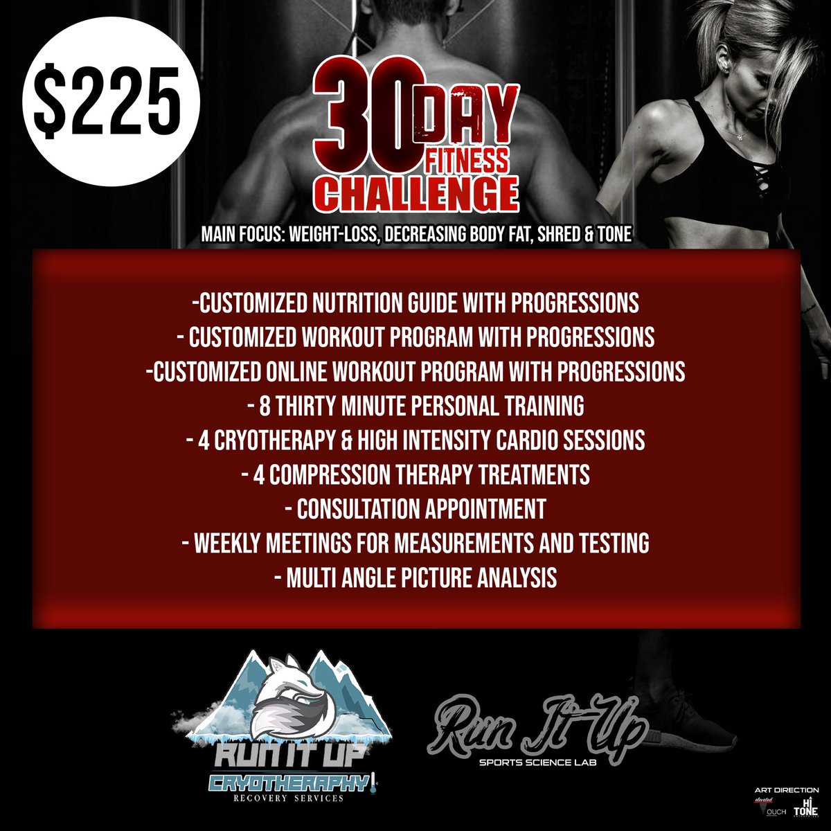 RunItUp_SS_Lab's tweet photo. 🚨30 DAY FITNESS CHALLENGE!🚨
MAIN FOCUS: WEIGHT-LOSS, DECREASING BODY FAT, SHRED & TONE! (DM ME, SERIOUS INQUIRES ONLY)
#cryotherapy #runitup #recovery #weightloss #chicagoathletes #cryo #fitnesslifestyle #exercisescientist #sportsperformancetraining #30dayfitnesschallenge https://t.co/3oavdJFN6G