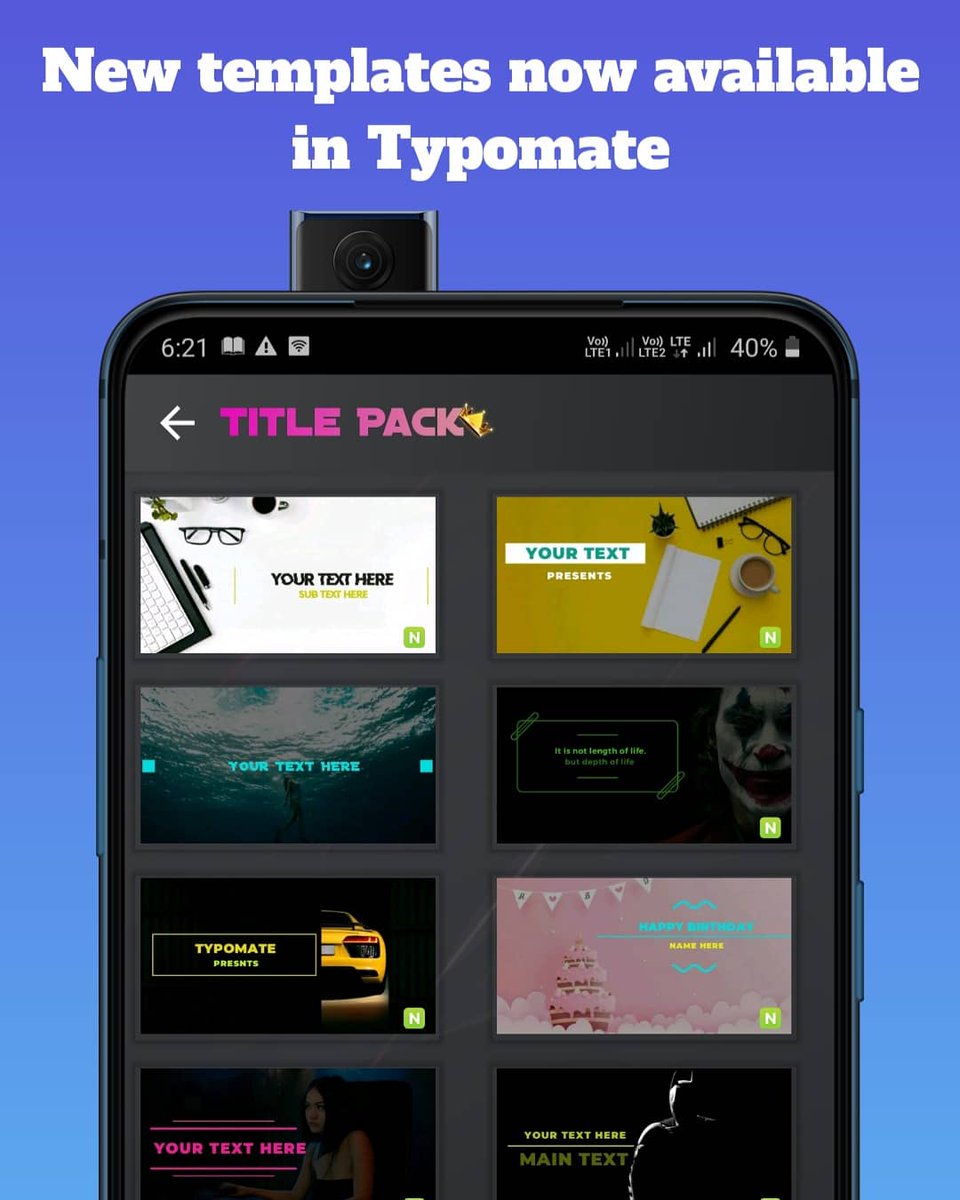Typomateapp's tweet photo. New title animation templates now available in Typomate app @Typomateapp .. update the app now..link in bio.

#typomate #typomateintromaker #madewithtypomate #introapp #intromaker #editor #videoeditor #introtemplate #introvideo #youtubeintromaker #youtubeintro https://t.co/kqeMmH2vm0