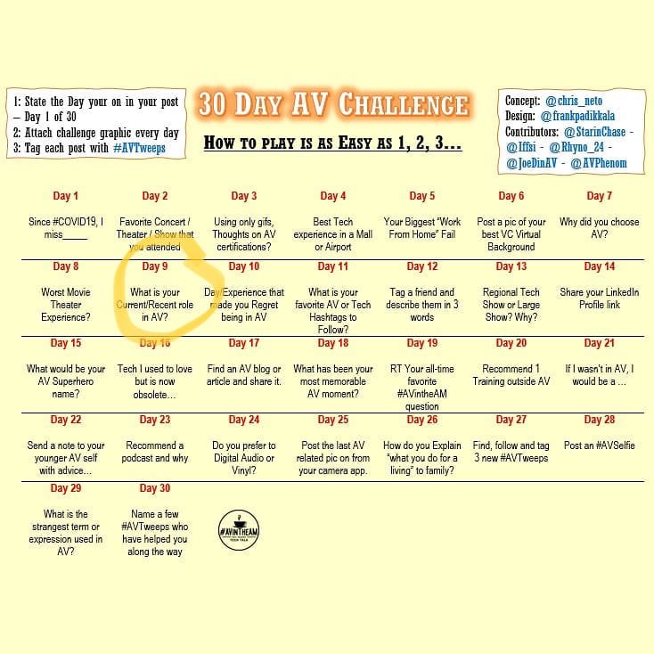 nancyblanchard's tweet image. Day 9. #AVTweeps #30DayAVChallenge 
Global Consultant Liaison, @WilliamsAV_LLC.