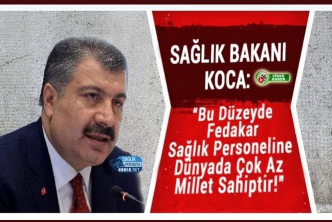 Herşey sözde kaldı Sayın Bakanımız
Sağlıkçılar Kırgın
<a href="/drfahrettinkoca/">Dr. Fahrettin Koca</a> 
<a href="/saglikbakanligi/">T.C. Sağlık Bakanlığı</a>