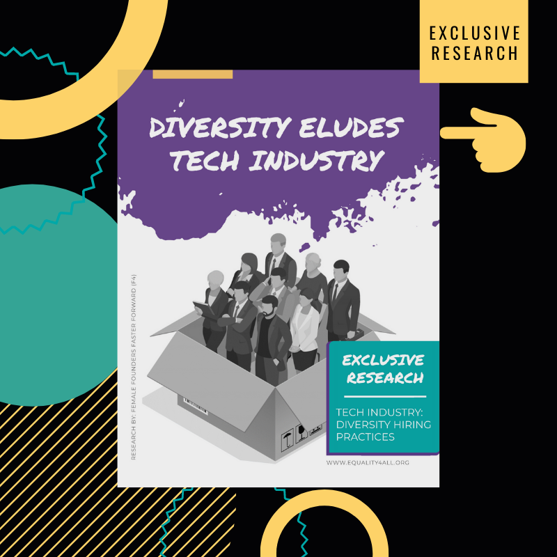 f4capital's tweet photo. The workforce across 30 Major Companies in the Tech Industry is 55% Caucasian and 33% Asian, and 64% of the workforce is male. 
LEAD FOR EQUALITY. ACT FOR DIVERSITY.
https://t.co/345IPvdYHV https://t.co/geFutj83v5