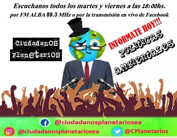 CPlanetarios's tweet photo. Acompañanos hoy a las 18:00 hs. para aprender juntos sobre la Importancia de "Las Políticas Ambientales"
🙂📻 Escuchanos todos los Martes y Viernes a las 18:00 hs. por la radio a través de @fmalba FM ALBA 89.3 MHz. o por Facebook 
#Politica #MedioAmbiente #Educacion https://t.co/8kC9WgN3b6
