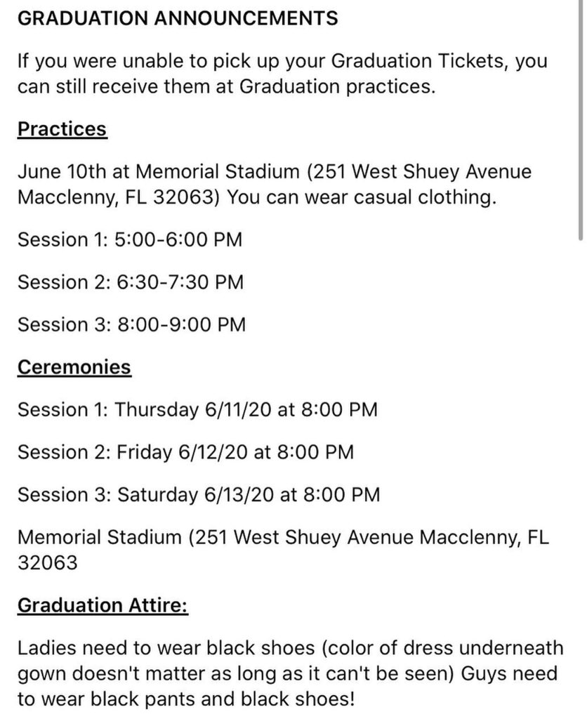 Don’t forget these important dates for this week!