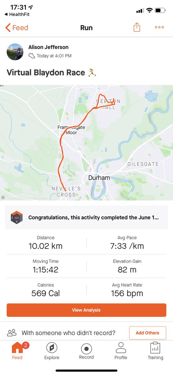 #virtualblaydonrace <a href="/Blaydonrace/">Blaydon Race</a> completed 🏃‍♀️🏃‍♀️🏃‍♀️