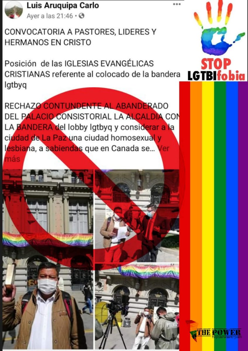 Linder_Zenteno's tweet photo. Presidenta @JeanineAnez usted dijo que no permitiria ningun tipo de discriminacion en su gobierno, ¿¿dejara pasar esto??, estan insitando al odio y a la discriminación...@grupoeldeber @LosTiemposBol @pagina_siete @RedGigavision @patboliviatv https://t.co/BEQAJOkioM