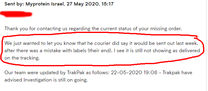 NinjaDevil294's tweet photo. Imagine paying for over 15 products of a package and it gets losts, you keep messasging the support team and over 3 months they give you the same answers and are unwilling to help.

That is my experience with MyProtein, Just check the Dates. No Words.
#MyProtein @MyproteinUK https://t.co/I0JdLHBree