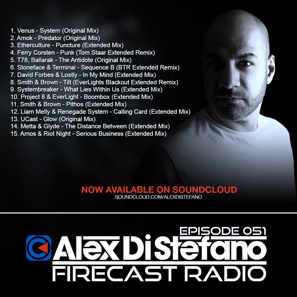 AlexDiStefano's tweet photo. #FireCast 051 - now up on my SC 👉 https://t.co/j0hFeRdkMJ
#Techno #TechTrance https://t.co/YnlDcFFwlD
