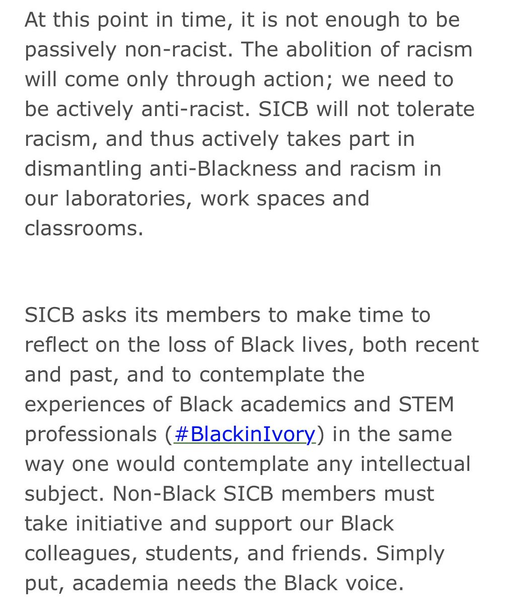 SICB (@sicb_) on Twitter photo A message from SICB president <a href="/elbrainerd/">Beth Brainerd</a> #ShutDownSTEM #BlackintheIvory #BlackInIvory A message from SICB president <a href="/elbrainerd/">Beth Brainerd</a> #ShutDownSTEM #BlackintheIvory #BlackInIvory