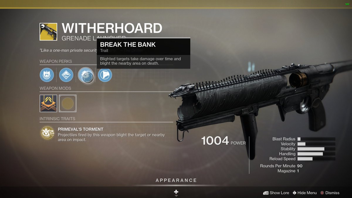ReforgeMedia's tweet photo. The new exotic grenade launcher you get from the season pass 👀 https://t.co/6RRBCZHX3a