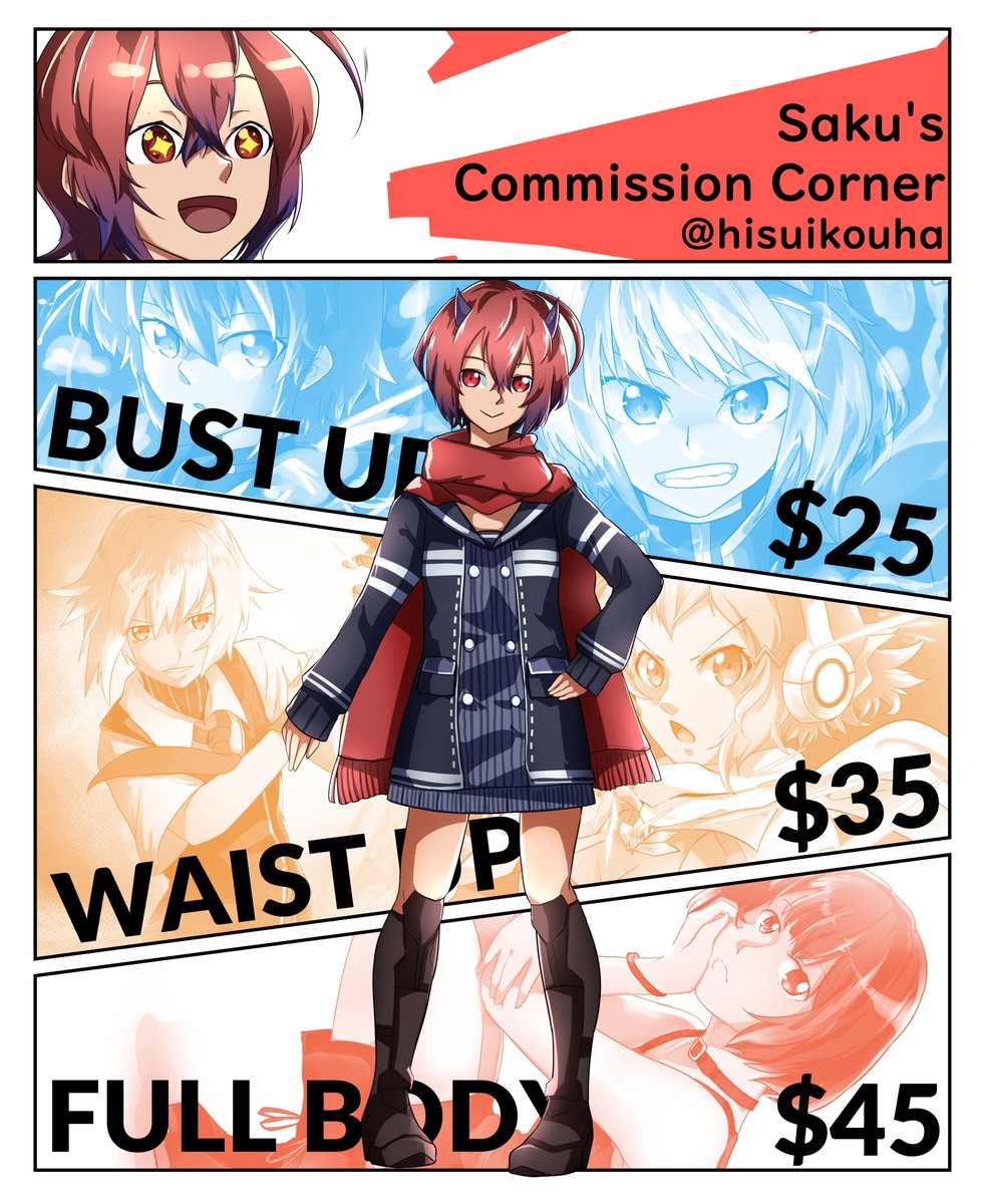 Hello, I'm opening commissions again this month!
I'm opening 5 slots each, colored and BW~ Boost and RTs are deeply appreciated, thank you~
You could also check my sample works at:
https://t.co/4QoUz1VEIt
#CommissionsOpen
