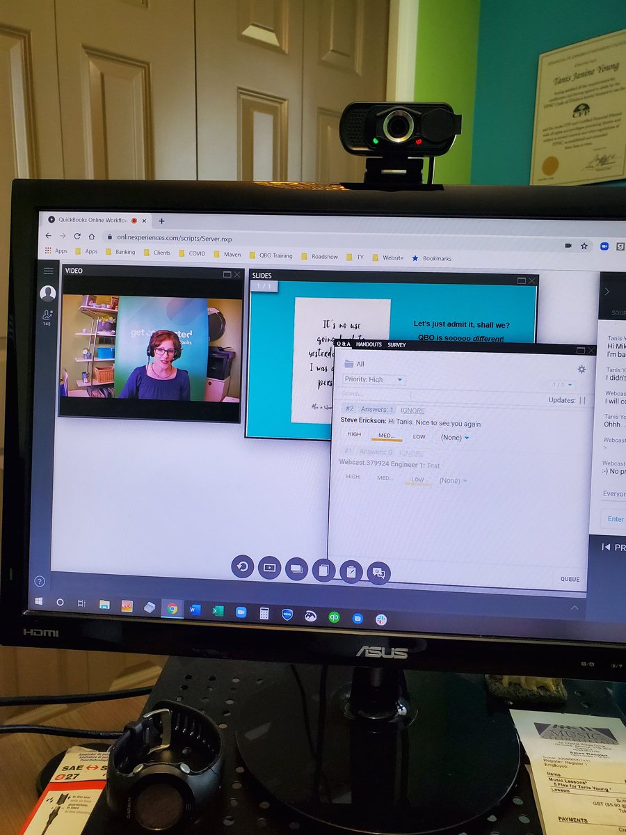 So strange watching myself present ... #getconnectedvirtual #qbo