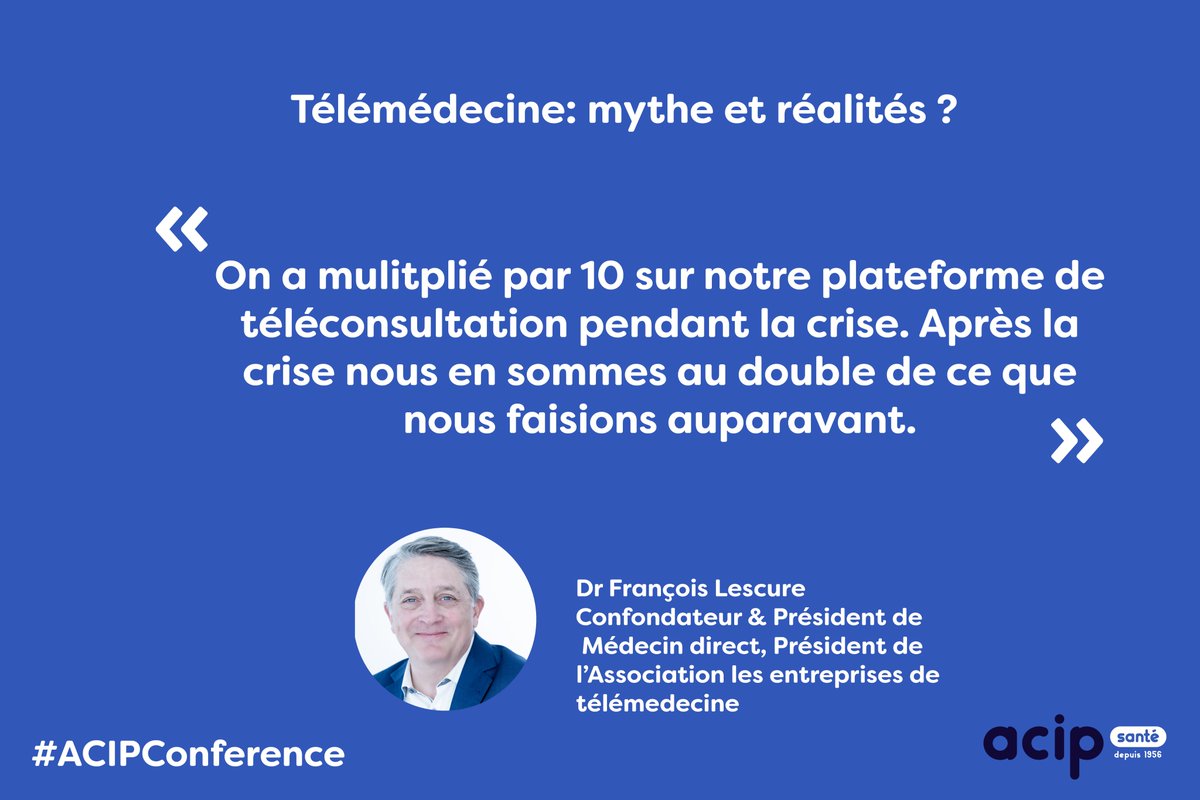 Le Dr François Lescure termine son intervention sur le thème de la #télémedecine. #ConferenceACIP