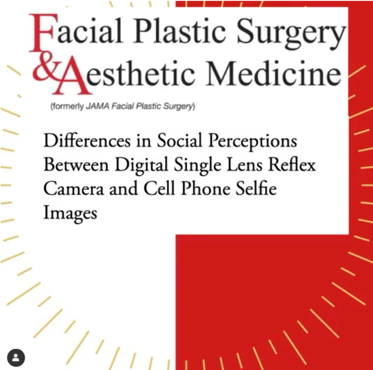 AAFPRS's tweet photo. Congrats to #AAFPRSmember @smostmd and his research group for putting together this very interesting study for the #FacialPlasticSurgery & Aesthetic Medicine publication. https://t.co/jx2WqSuyjr #AAFPRS #facialrejuvenation #socialperceptions #selfie https://t.co/UbVUOmsinv