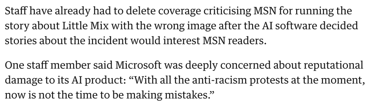 JanelleCShane's tweet photo. To nobody's surprise, AI editors are Significantly worse than human editors.

Like with self-driving cars, mistakes can have huge consequences. https://t.co/lwv0gGKWNy