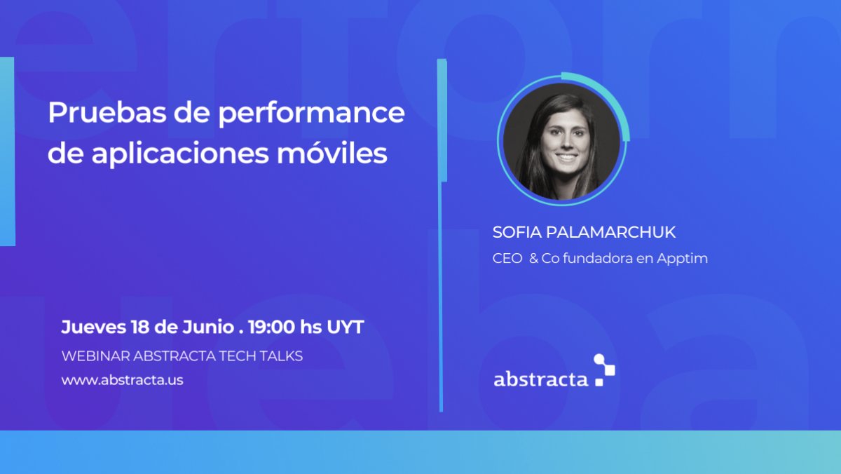 apptim_official's tweet image. Speak Spanish? Don&apos;t miss this webinar with our CEO, @sopalamarchuk on testing #mobileappperformance

📺Webinar: Pruebas de performance de aplicaciones móviles 

#AbstractaTechTalks
🗓️ jueves, 18 de junio de 2020 @ 19:00hs GMT-3

⭐️Regístrate gratis aquí: bit.ly/Webinar-Perfor…