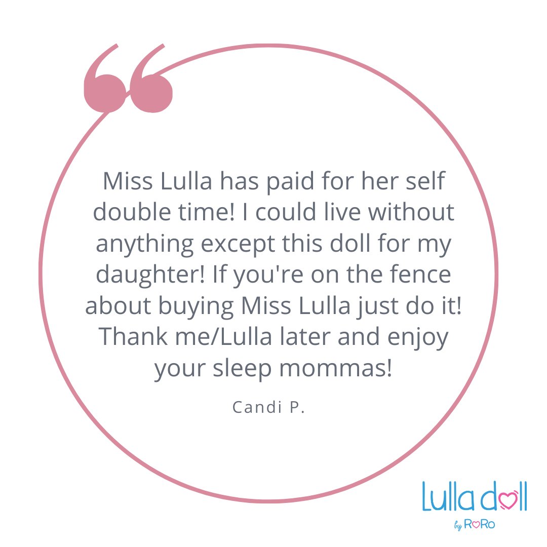 lulla_doll's tweet photo. - Enjoy your #sleep mommas 💕 -

One of the many great reviews we receive from our users. We really appreciate all the beautiful words about Lulla doll. https://t.co/lfVvMSXfyk