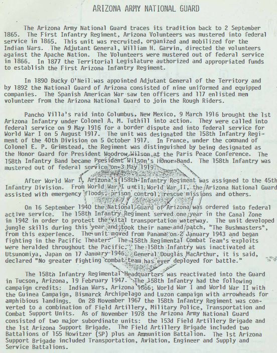 StateLibAZ's tweet photo. We've heard of the ways the @AZNationalGuard has helped communities around Arizona, particularly the Navajo Nation, during this pandemic.
Now you can read this six page document from our #ArizonaStatePublications collection on its history. πΊπΈ
https://t.co/xvbHEgW74O https://t.co/uVhfQrFpc2