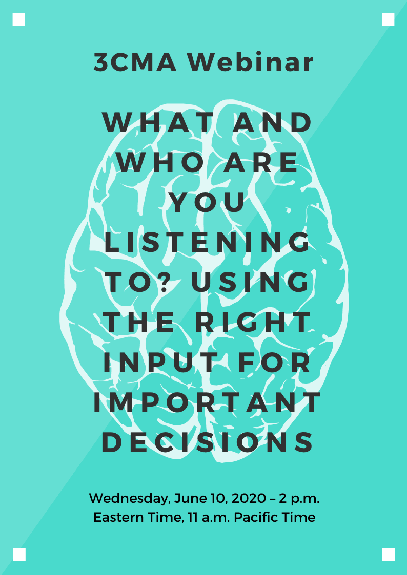 TOMORROW: If you’ve ever wanted to know how to use public input the right way, join our co-founder and chief scientist, Kevin Lyons, in a <a href="/3CMA/">3CMA</a> webinar tomorrow, June 10, at 2 p.m. ET/11 a.m. PT 3CMA.org/958/Webinars