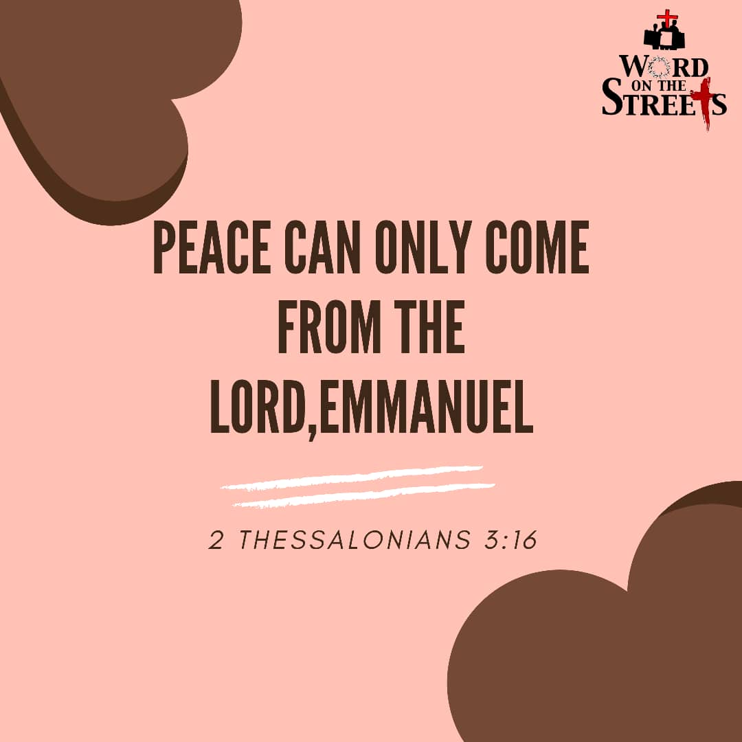 WotsGospelNaija's tweet image. In whatever is causing you worry and distress, may God give you peace.
#WordOnTheStreets #WOTS #peace #BlessedEvening #Gospel #God #GospelofPeace