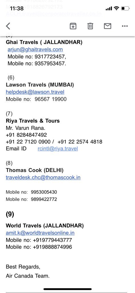 TonyMR12's tweet photo. @its_abhimanyou @PillaiPal @CanadiansIndo @IndianCanadians I’m not sure about re bookings as I just booked directly. But contact one of the agents and ask them about that. Once again I would rely on Forvol or Thomas Cook. But they are all credited https://t.co/FUGEK38KNI