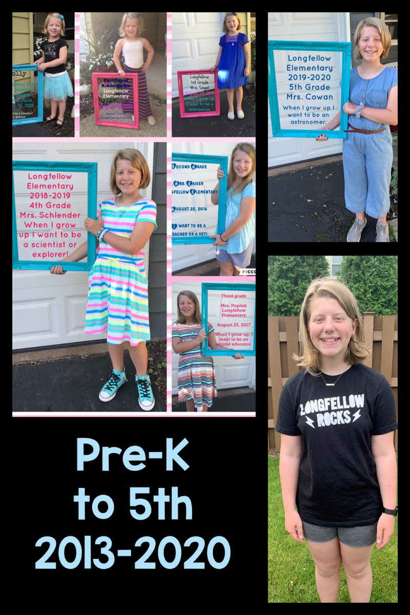 kcmgd31's tweet photo. @rkinnee @21longfellow @ccsd21 Awe!!!! You inspired me to make a collage, too! Look at how they’ve grown- so blessed that these girls have gotten to do life together! https://t.co/EXCyfoDEiI