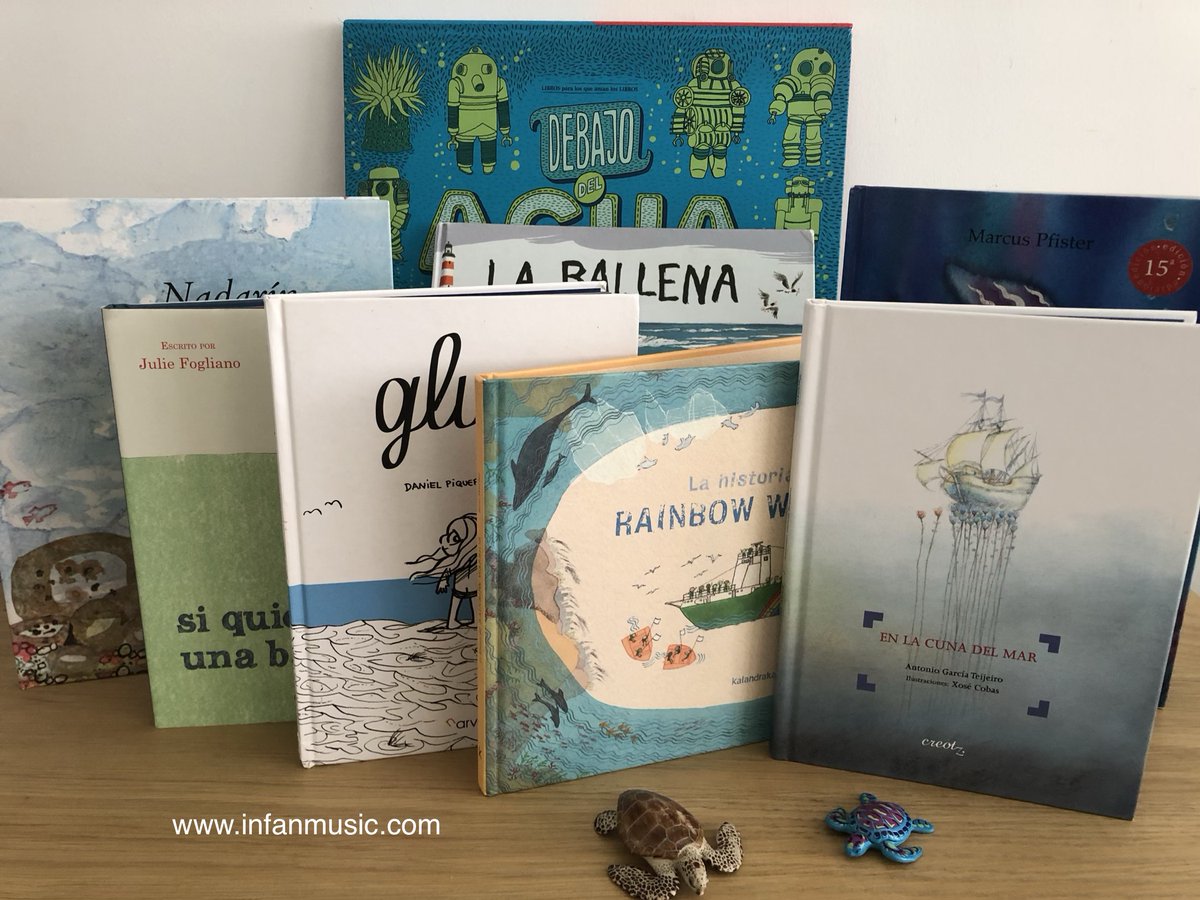 De los océanos, algunos buenos títulos en nuestra #bibliotecainfanmusic, desde clásicos imprescindibles "El pez arcoíris" o "Nadarín" a novedades "La Ballena". La poesía de "En la cuna del mar". Libro informativo "Debajo del Agua"...facebook.com/Infanmusic/pho…
#diamundialdelosoceanos