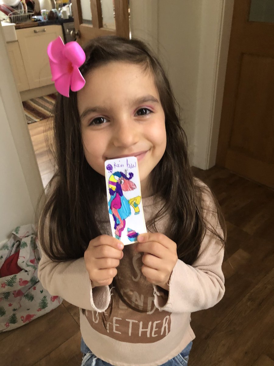 thubelina's tweet photo. @EastfieldPS #eastfieldbettertogether Marianthi’s bookmark from this week’s favourite 📚 book. It looks like a 🌈 cupcake though lol! Too tricky 😁 https://t.co/EqumiWDXrP