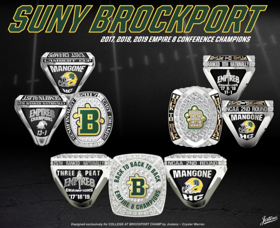 Coach_Potter's tweet photo. 💍💍💍
#BrockportFootball
#UndefeatedEffort https://t.co/grErtwkkRB