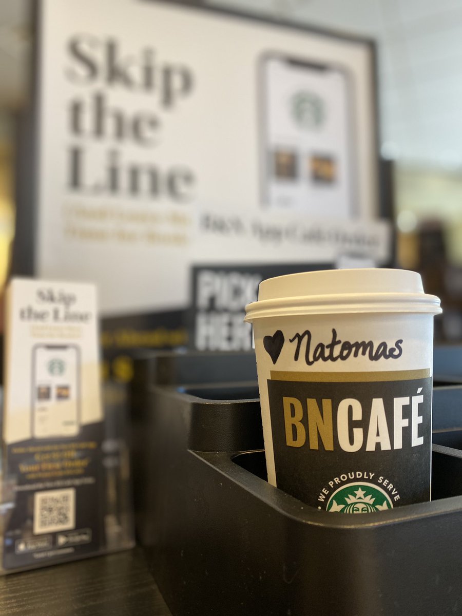 Your drink is waiting, #Natomas! ❤️☕️ Download our #mobileordering app and get $1 off your first order! #BNCafe #cafe #treatyoself #skiptheline #mobileorder #orderahead #readbooks #buybooks #visitabookstore #shoplocal #sacramento #bnbookpassion #notjustbooks