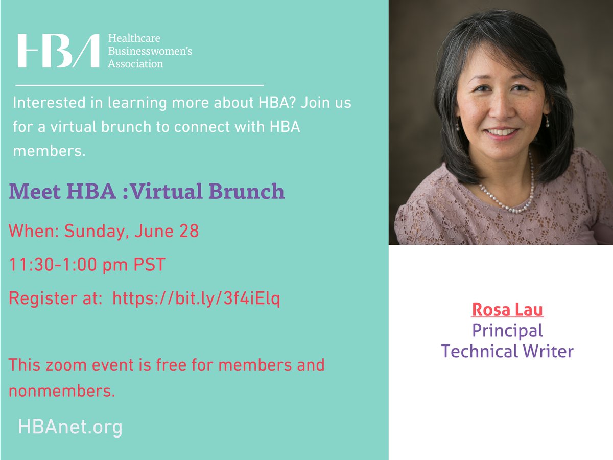 HBAPacific's tweet photo. Join other like-minded professionals in the Bary Area for a video conference brunch/happy hour, where we'll share our experiences, frustrations, and successes in an intimate online setting. Register: https://t.co/06qzRLympw #HBASF #HBAimpact #4GenParity https://t.co/vwcdebs5Bv