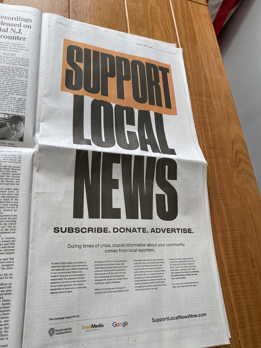 lukereasoner's tweet photo. Be cool, support local news. Subscribe to the @PhillyInquirer here: https://t.co/DnGW2LbYPy
#newspapers #journalism #read #printrocks #journalismrocks #supportlocalnews #philly #news https://t.co/DPvZ2GtW1N