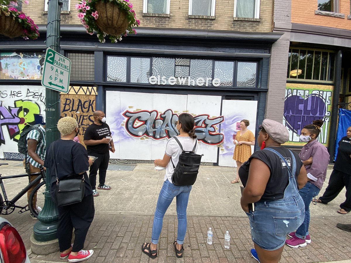 New murals by African-American artists will soon be popping up in downtown Greensboro, so keep your eyes peeled! #sogso <a href="/elsewheremuseum/">Elsewhere</a> <a href="/piedmont_blues/">PBPS</a> 
<a href="/theartistbloc/">The Artist Bloc</a>
yesweekly.com/centering-afri…