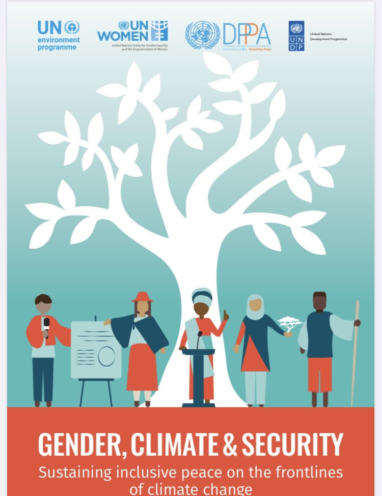 DicarloRosemary's tweet photo. Climate change can exacerbate conditions that threaten peace &amp; security. But it affects women &amp; men differently. DPPA, @UN_Women, @UNEP, @UNDP &amp; @UNPeacebuilding have crafted key recommendations on sustaining inclusive peace on frontlines of climate change https://t.co/fwSKWOE006 https://t.co/pJxzBPbz2t