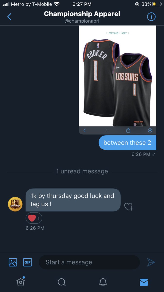 Need y’all help for the next 2 days guys. @championaprl said if i get 1k retweets by thursday i get this jersey 😭 help a brother out pls 🙏🙏🙏