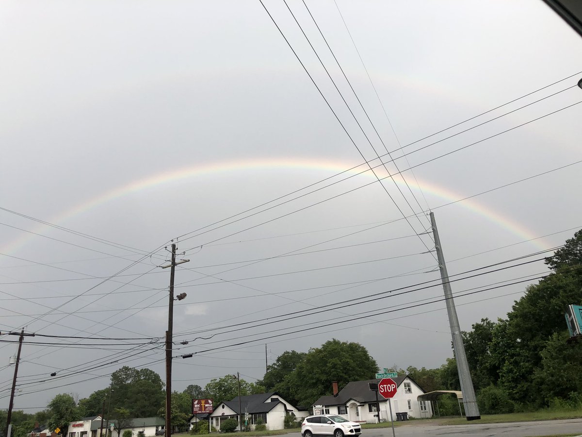 Pausing today’s election coverage to show you this beautiful double rainbow over south Augusta right now. I pulled over to get this one — couldn’t miss it! 🌈