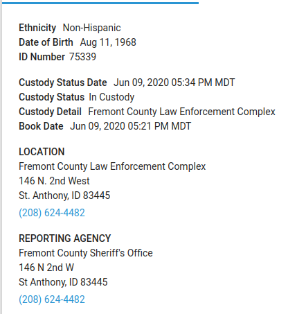sisters_sleuth's tweet photo. Chad Daybell has been booked into jail. https://t.co/3g5nBMeuae