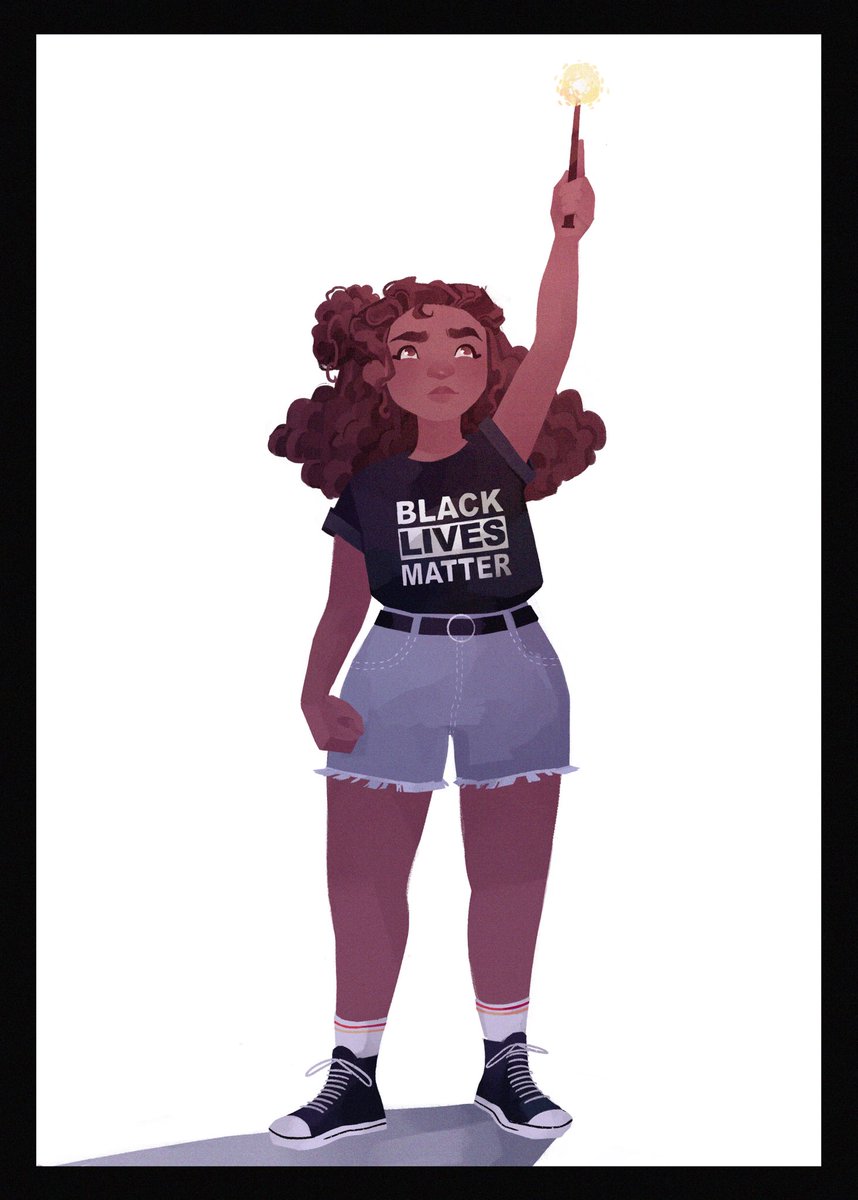 sydsketch's tweet photo. hello friends! if you email a screenshot of your donation of $10 of more to a bail fund, or any anti-racist organization of your choice, along with your shipping address, i will send you this 5x7 hermione print. my email is sydsketch@gmail.com . thank you!!! https://t.co/VjyBHIbUkn