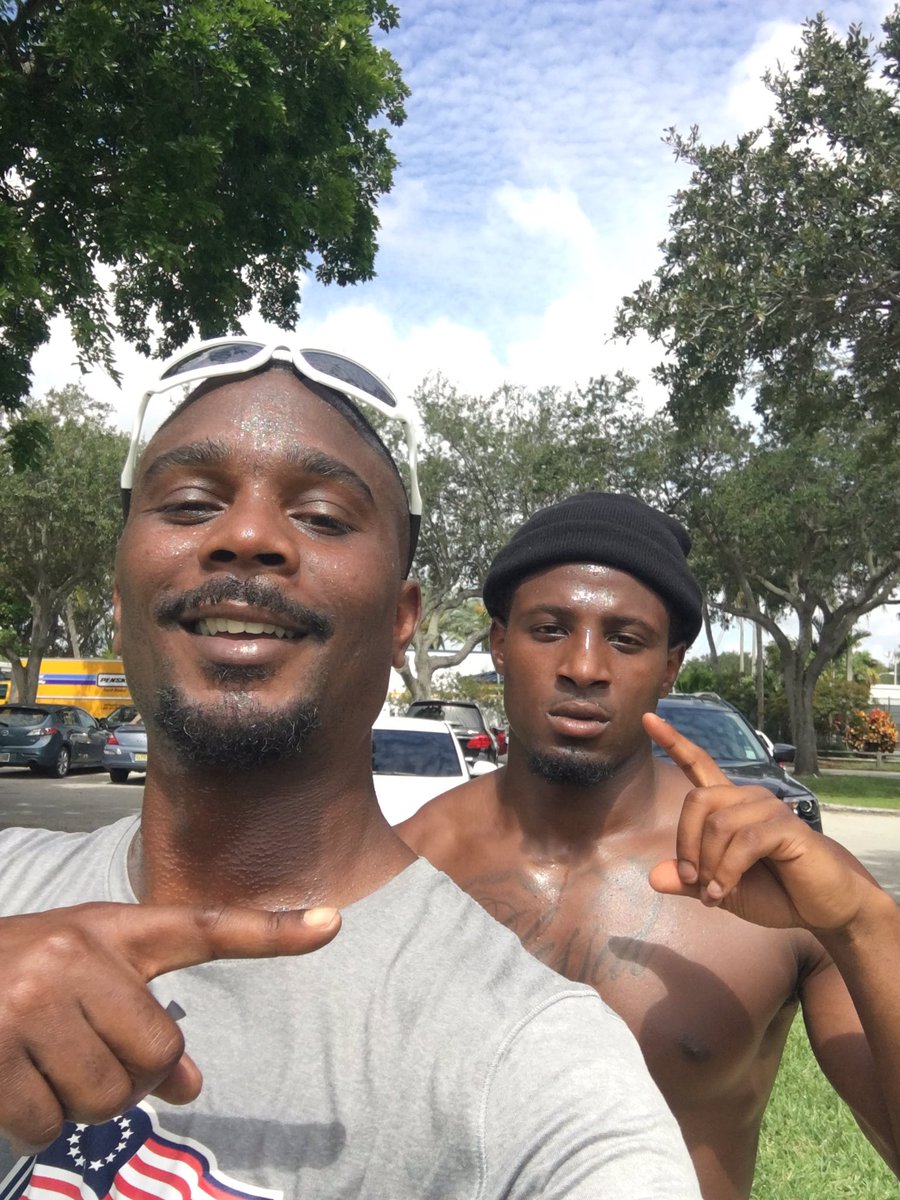 Had a great workout today with AB aka Tony Toe Tap and JC Jackson New England Patriots #27 one of the best corners in the NFL.