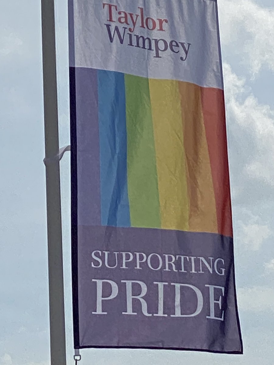 ethank76's tweet image. Loving that @TaylorWimpey are flying the Pride flag on our estate! #lgbt