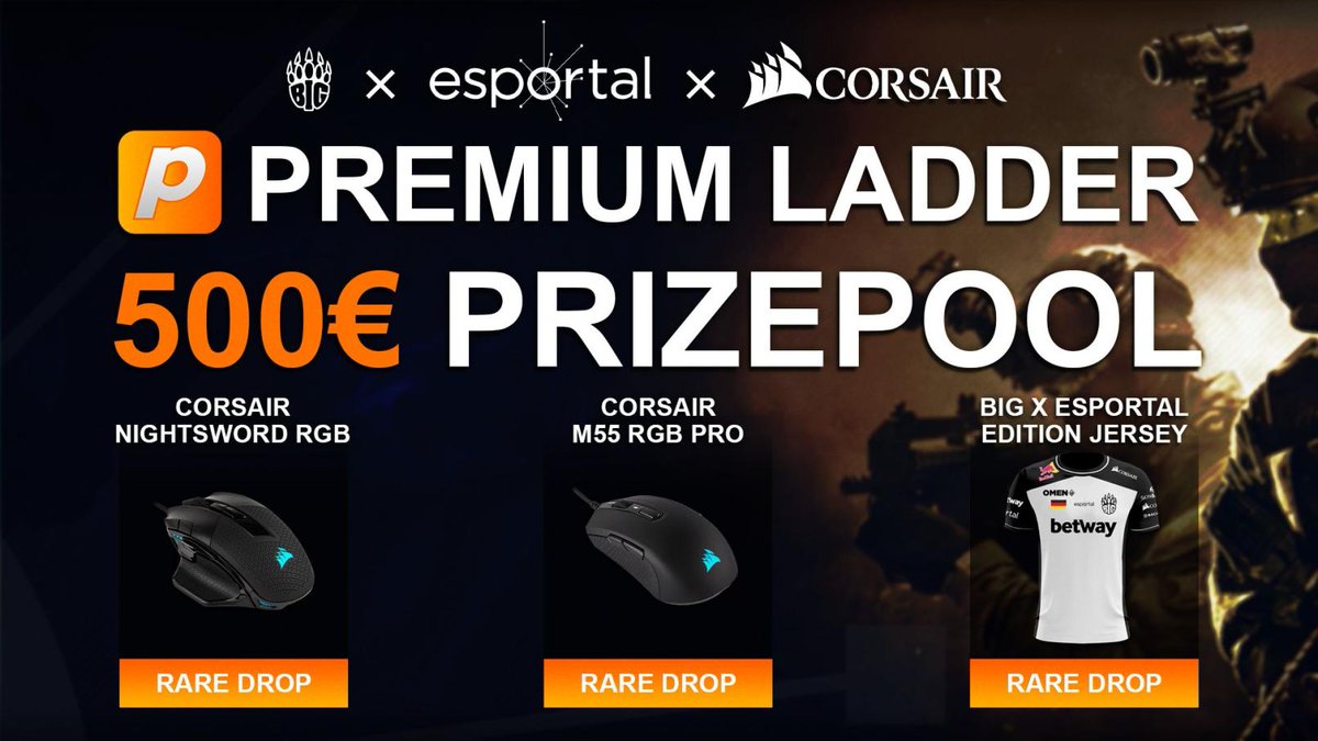 EsportalGER's tweet image. 🔥 Brandneue ARRIVALS 🔥 in der 500€- BIG x CORSAIR #Ladder🤩

🖱 DARK CORE RGB🌈PRO
⌨️K57 RGB🌈WIRELESS
🎧VOID RGB🌈 ELITE WIRELESS
 
☝️premium &amp;amp; prime Mitglieder können sich anmelden

☝️Rare Drops ausschließlich für unsere premium User

 Anmeldung: bit.ly/corsairladderj…
